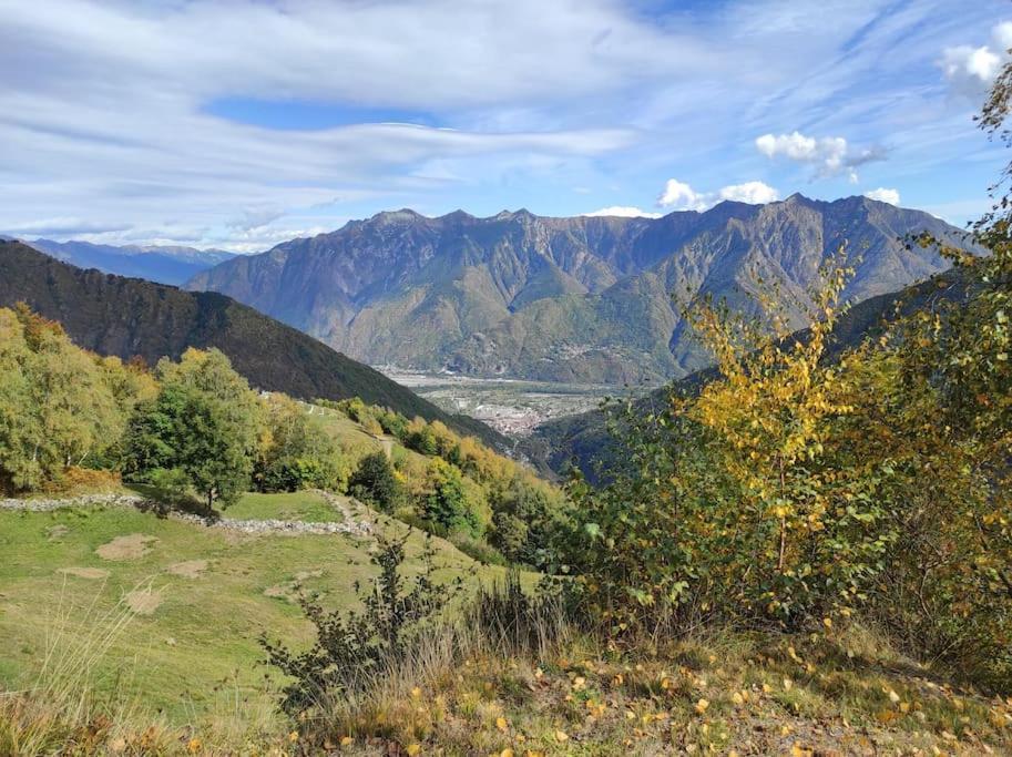 Casa Del Cios Calda E Intima Casetta Immersa Nel Verde Delle Montagne Alpe Basciumo Eksteriør bilde